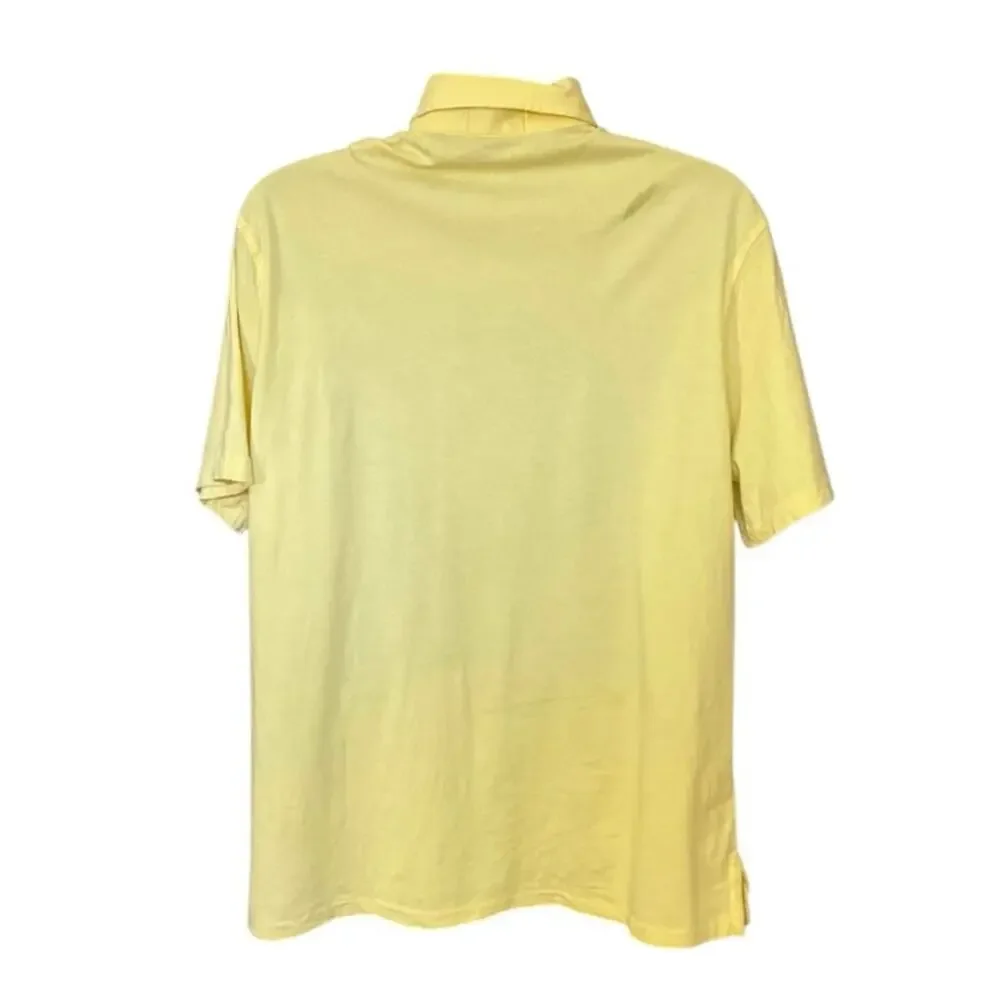 Polo Ralph Lauren Yellow Polo Shirt Men’s Large Classic Fit Cotton Pocket Logo